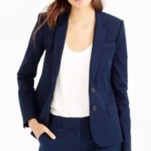 J.CREW Thompson Blazer Bi Stretch Navy Blue Lined
